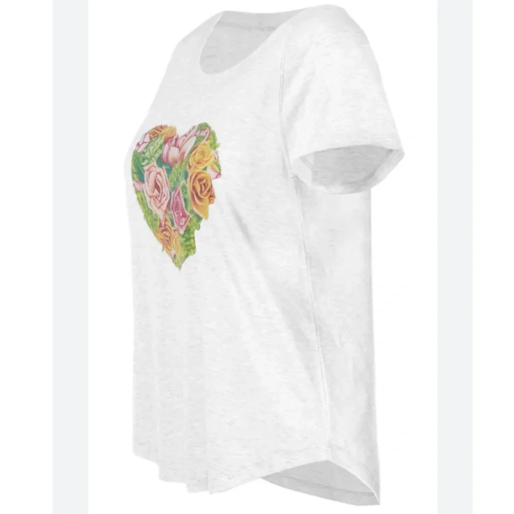 CAbi Botanicals Floral Heart Scoop Neck Short Sleeve T-shirt - Picture 6 of 10